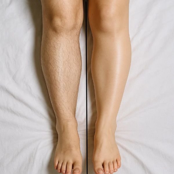 laser hair removal before and after