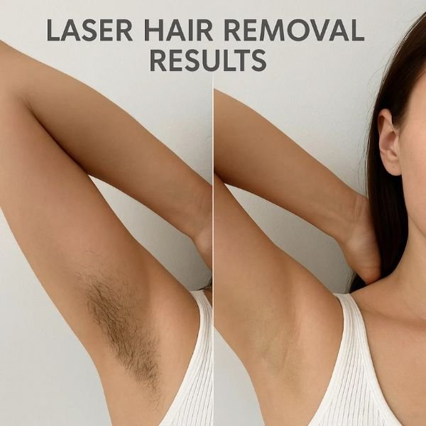 laser hair removal before and after