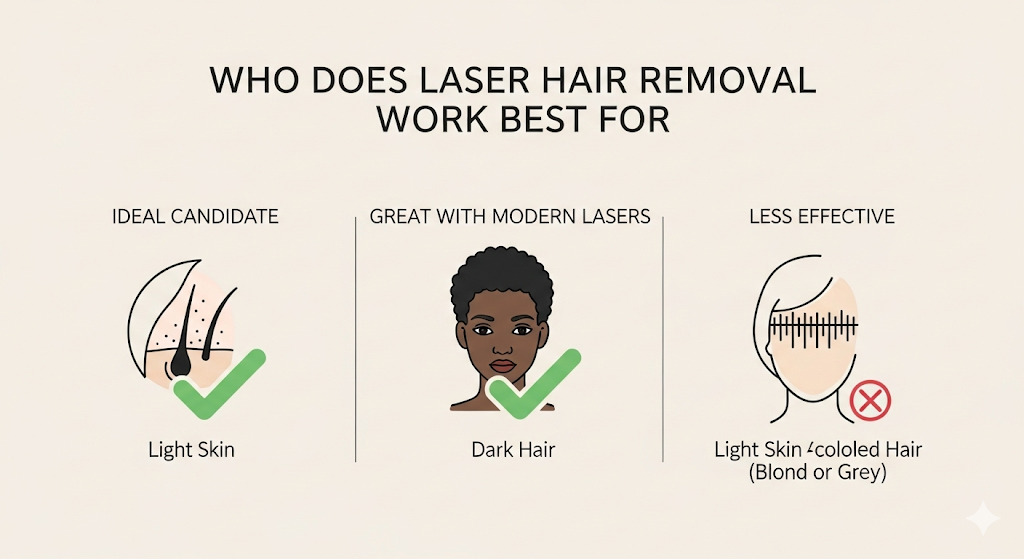Who Does Laser Hair Removal Work Best For