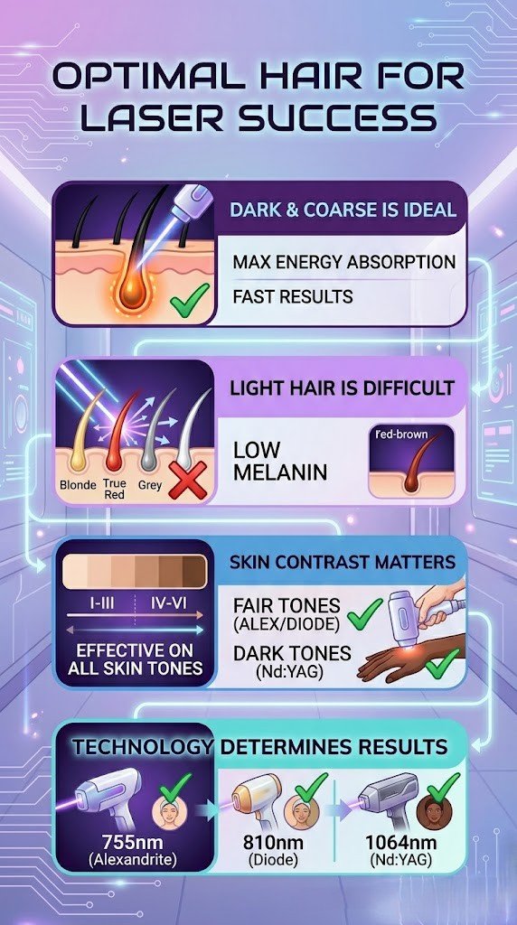 What Type of Hair Does Laser Work Best On